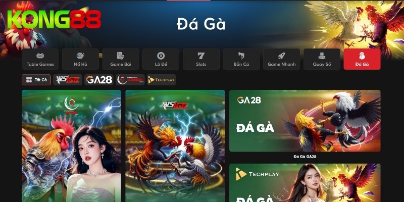 Tổng quan về hình thức đá gà KONG88 trực tuyến