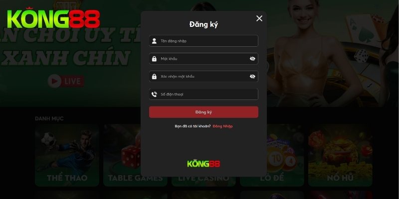 Các điều khoản và điều kiện về đăng ký tại KONG88