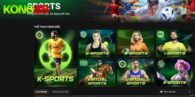 Hướng dẫn cá cược thể thao tại KONG88