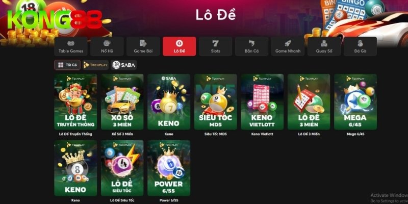 Hướng dẫn chơi xổ số lô đề online tại KONG88